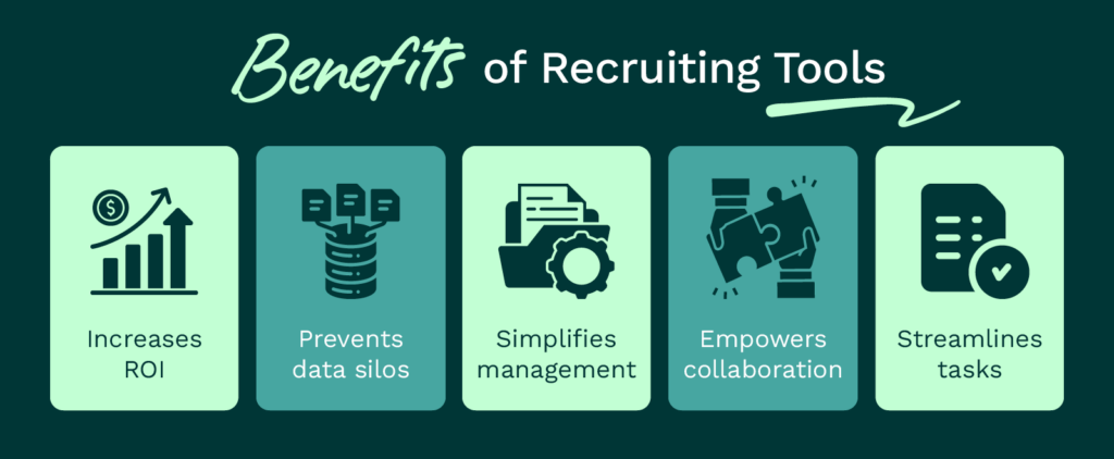 Benefits of recruiting tools, as explained below.